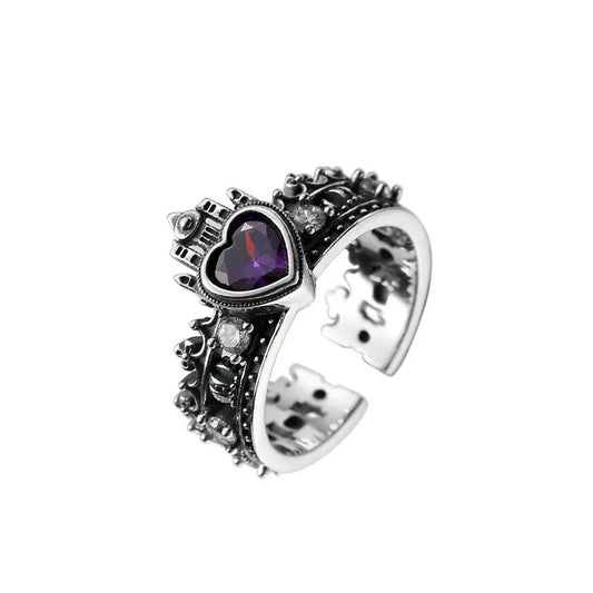 Castle Love Crown Ring