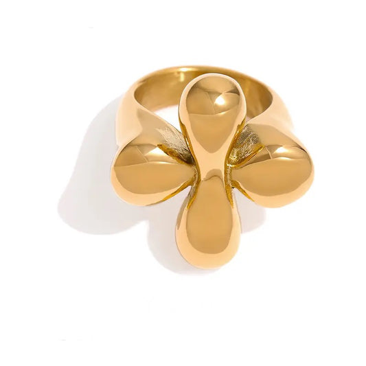 Cross flower Ring