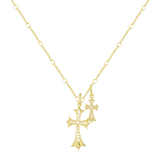 Double Cross Me Necklace